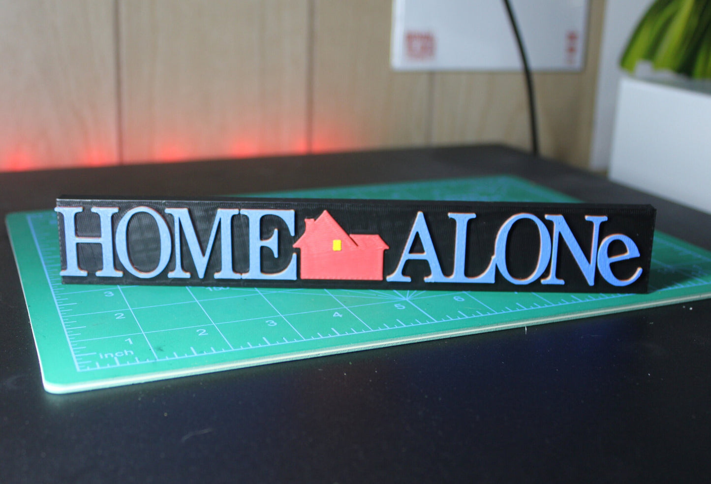 Home Alone 3D printed Logo Sign Wall Desk Shelf Art