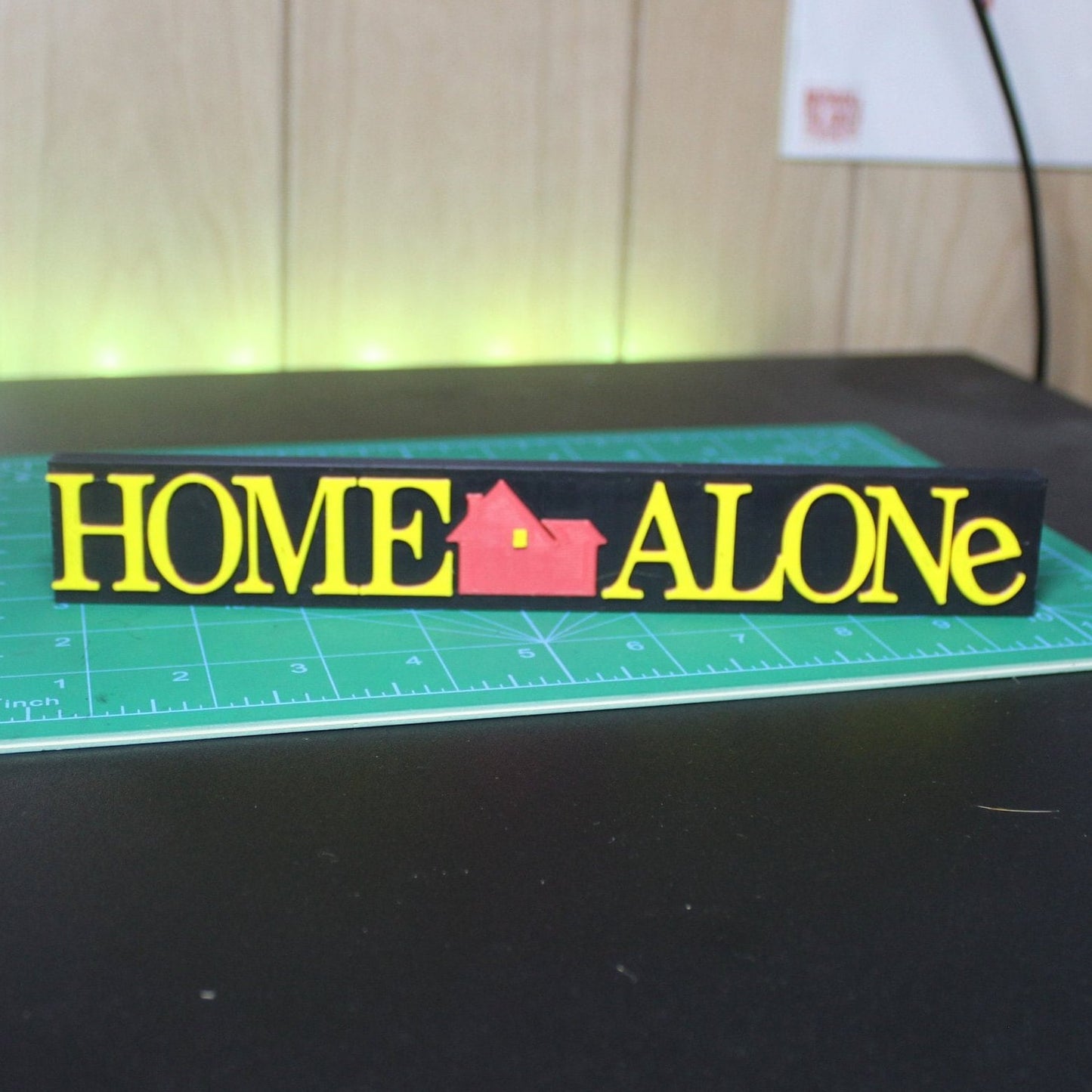 Home Alone 3D printed Logo Sign Wall Desk Shelf Art
