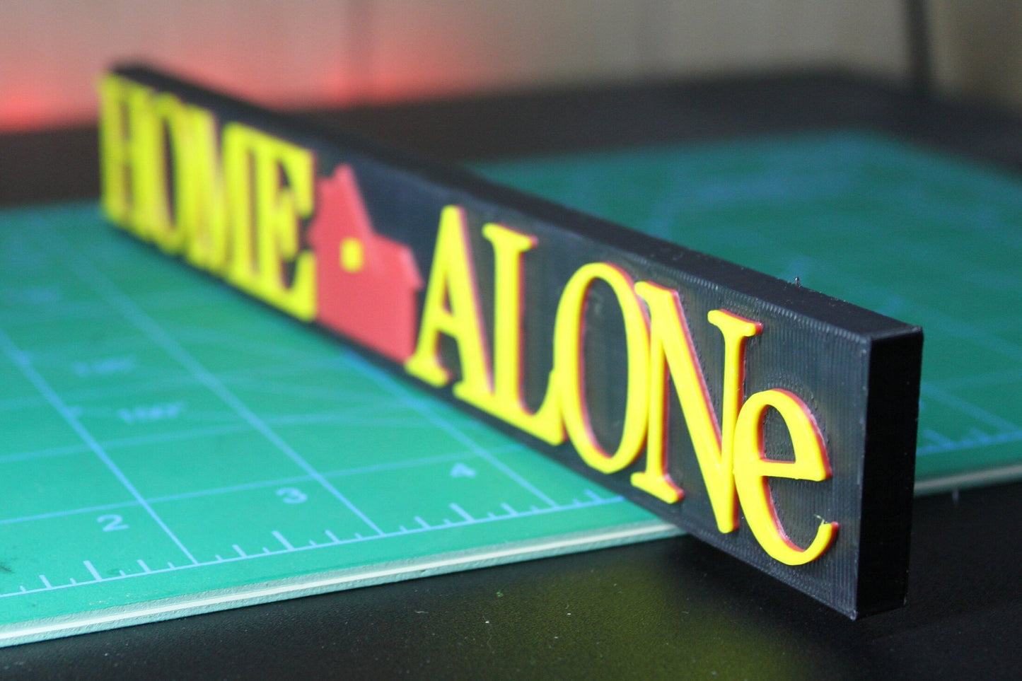 Home Alone 3D printed Logo Sign Wall Desk Shelf Art