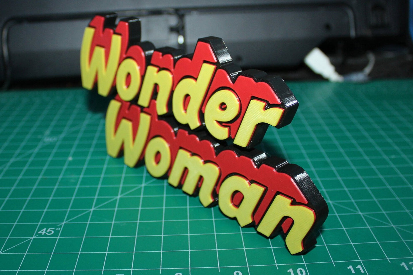 Wonder Woman 3D printed Comic Logo Art
