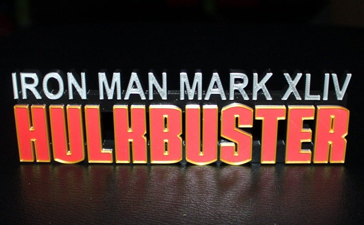 HulkBuster 3D printed Comic Logo Art