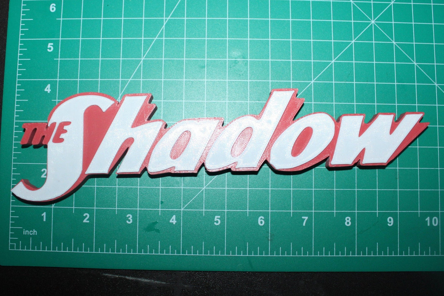 The Shadow 3D printed Comic Logo Art