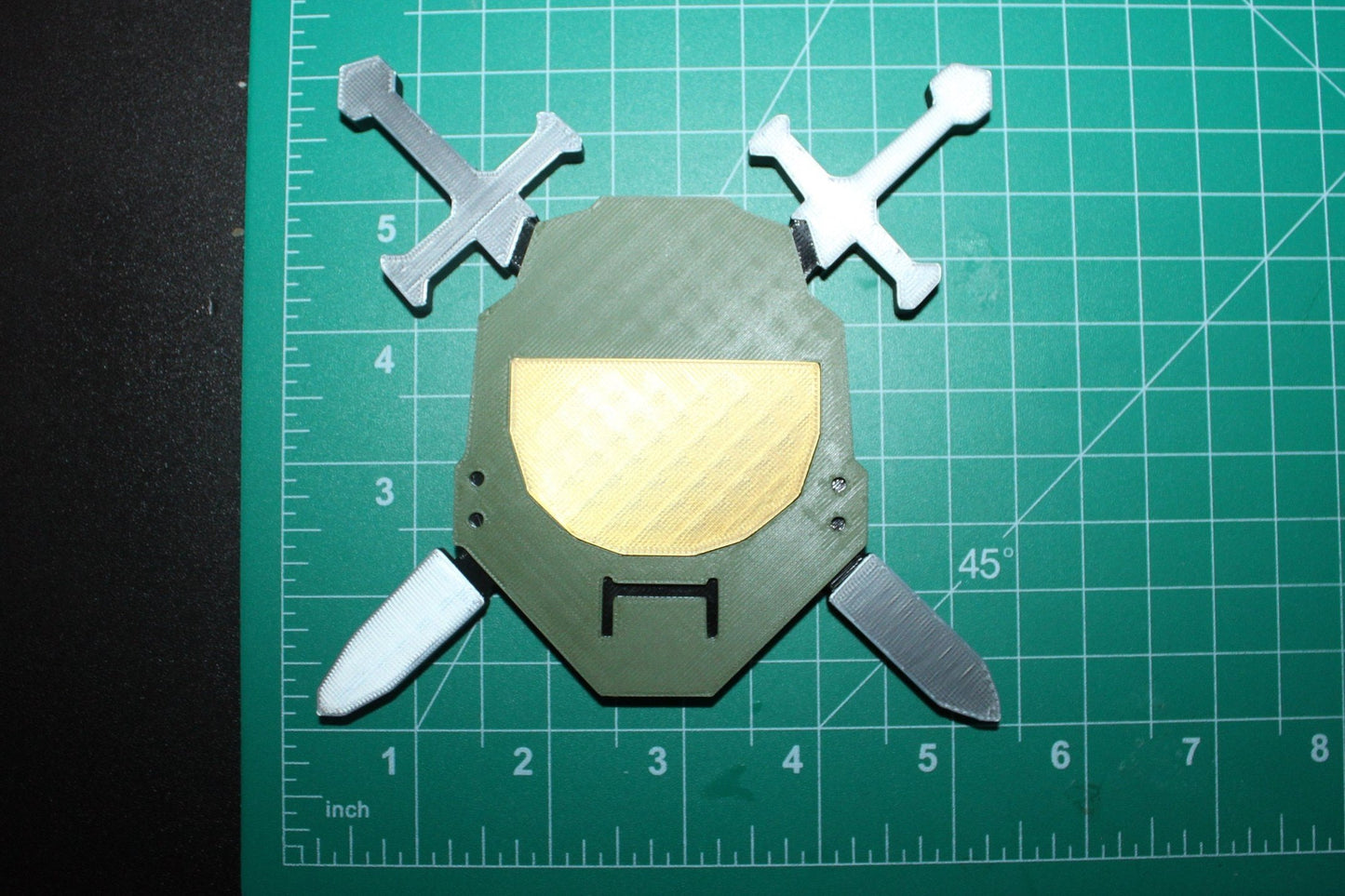 Spartan Swords Emblem, Halo 3D printed Logo Art