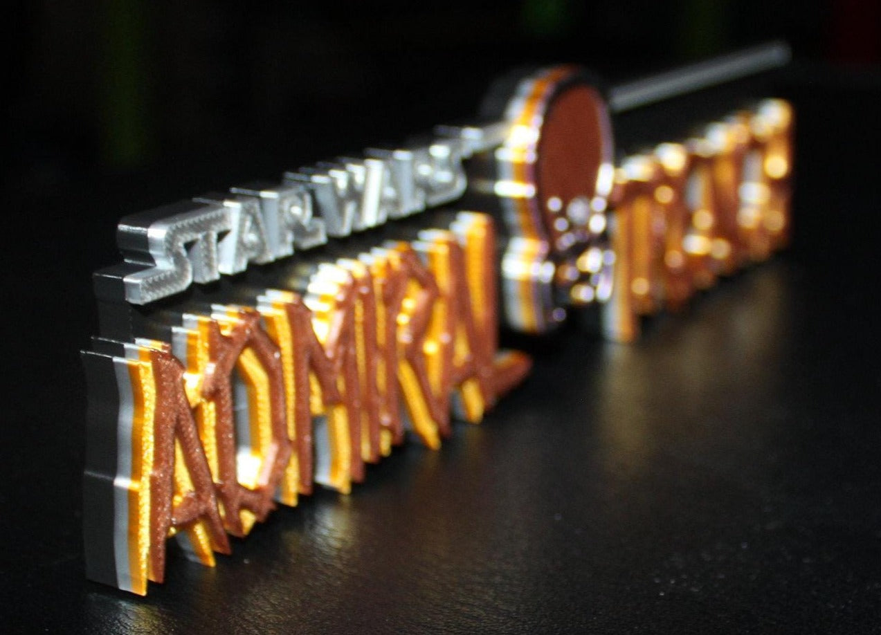 Admiral Trench 3D printed Comic Logo Art