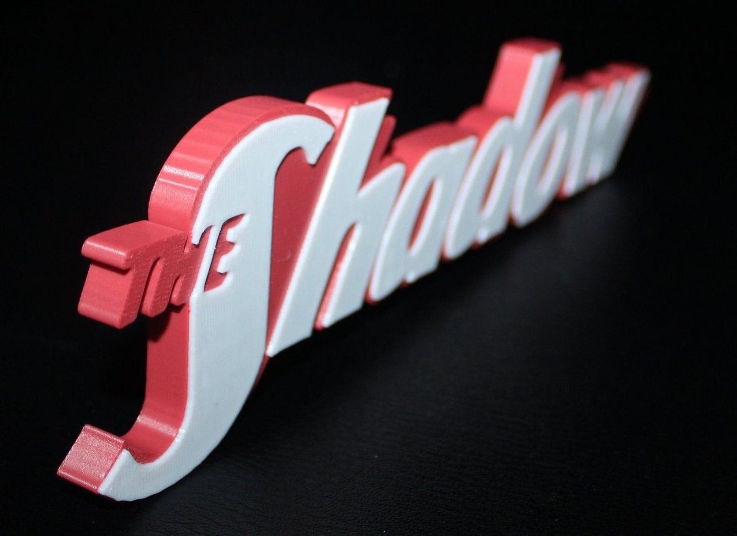 The Shadow 3D printed Comic Logo Art