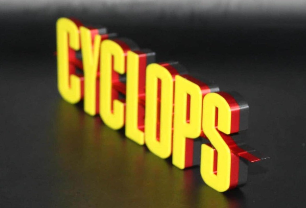 Cyclops 3D printed Comic Logo Art