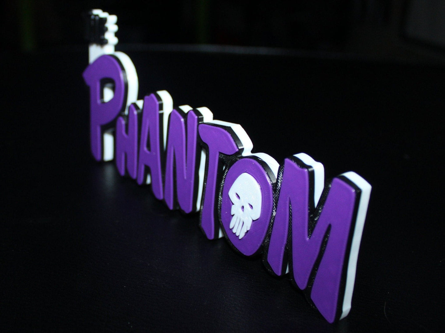 The Phantom 3D printed Comic Logo Art