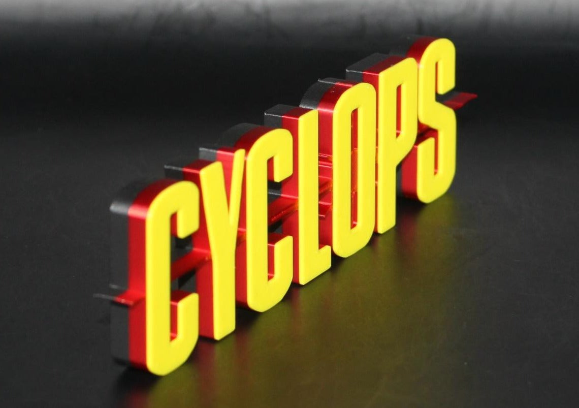 Cyclops 3D printed Comic Logo Art