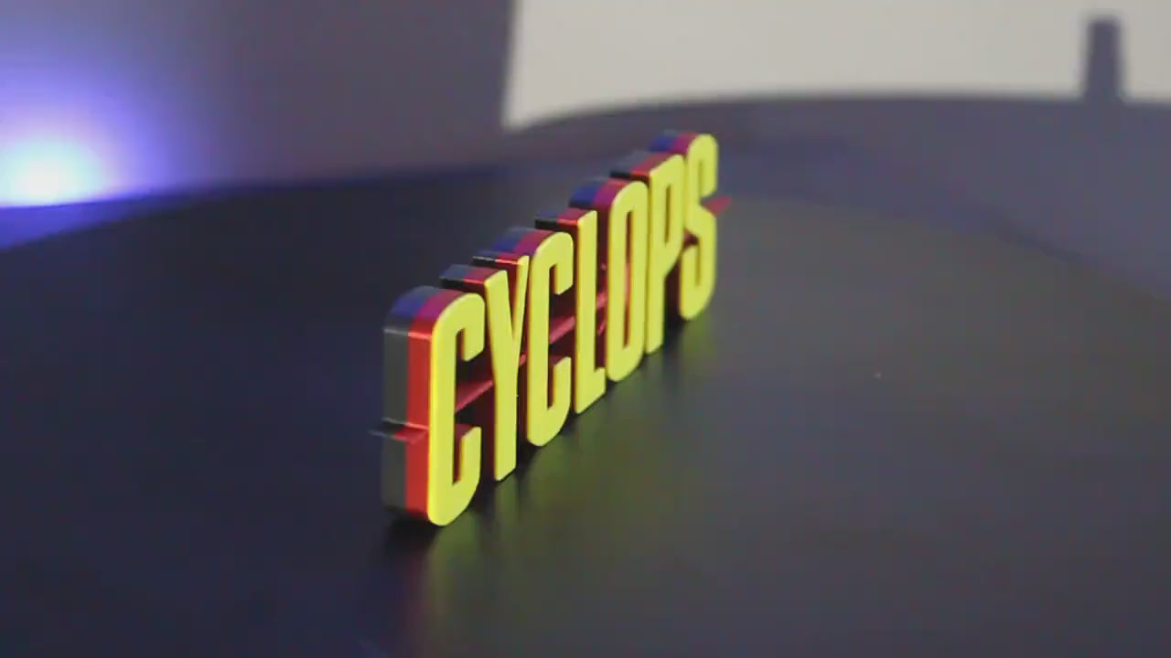 Cyclops 3D printed Comic Logo Art