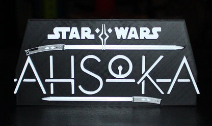 Ahsoka 3D printed Logo Sign Wall Desk Shelf Art