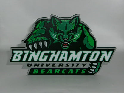 Binghamton Bearcats 3D printed Logo Sign Wall Desk Shelf Art