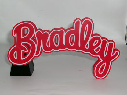 Bradley Braves 3D printed Logo Sign Wall Desk Shelf Art