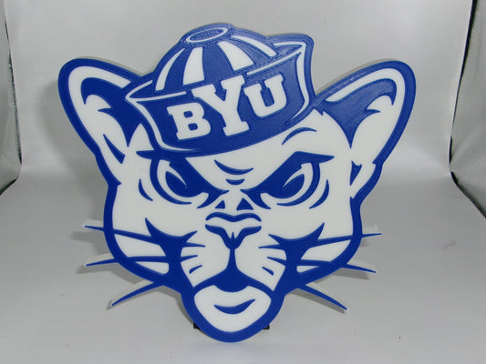 Brigham Young Cougars 3D printed Logo Sign Wall Desk Shelf Art