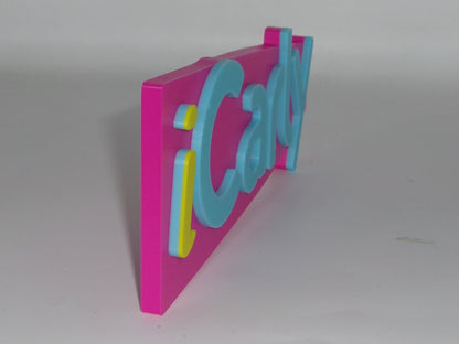 iCarly 3D printed Logo Sign Wall Desk Shelf Art
