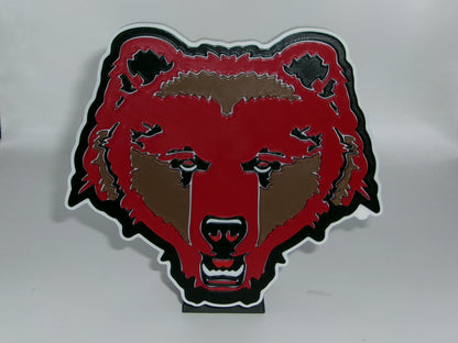 Brown Bears 3D printed Logo Sign Wall Desk Shelf Art