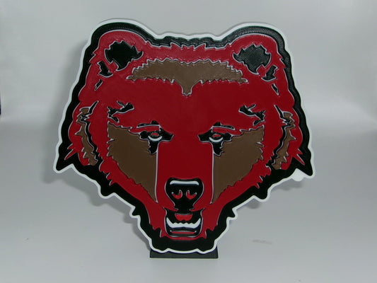 Brown Bears 3D printed Logo Sign Wall Desk Shelf Art