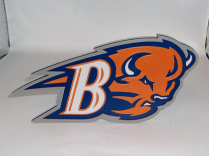 Bucknell Bison 3D printed Logo Sign Wall Desk Shelf Art