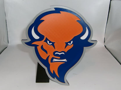 Bucknell Bison 3D printed Logo Sign Wall Desk Shelf Art