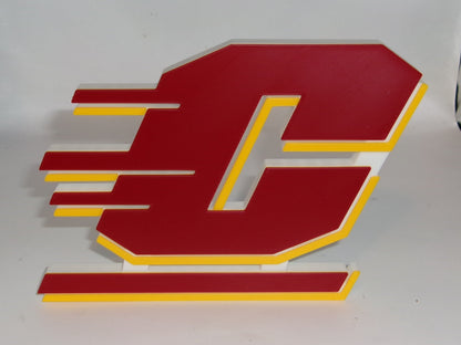 Central Michigan Chippewas 3D printed Logo Sign Wall Desk Shelf Art