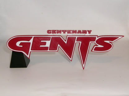 Centenary Gentlemen 3D printed Logo Sign Wall Desk Shelf Art