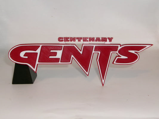 Centenary Gentlemen 3D printed Logo Sign Wall Desk Shelf Art