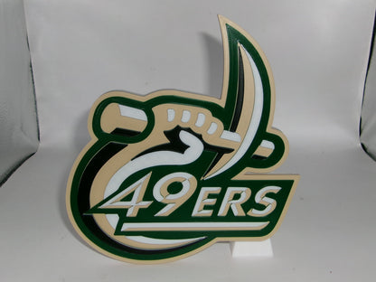 Charlotte 49ers 3D printed Logo Sign Wall Desk Shelf Art