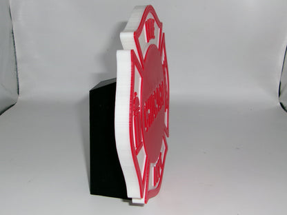 Chicago Fire Department 3D printed Logo Sign Wall Desk Shelf Art