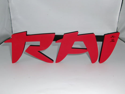 Rai 3D printed Logo Sign Wall Desk Shelf Art