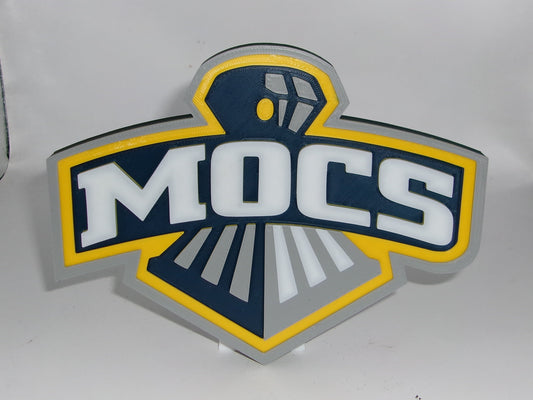 Chattanooga Mocs 3D printed Logo Sign Wall Desk Shelf Art