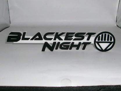 Blackest Night 3D printed Logo Sign Wall Desk Shelf Art