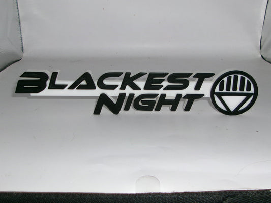 Blackest Night 3D printed Logo Sign Wall Desk Shelf Art