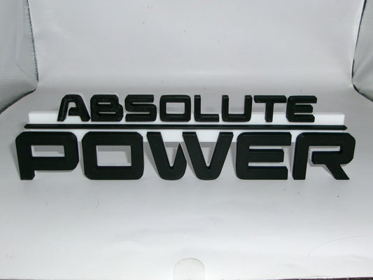 Absolute Power 3D printed Logo Sign Wall Desk Shelf Art