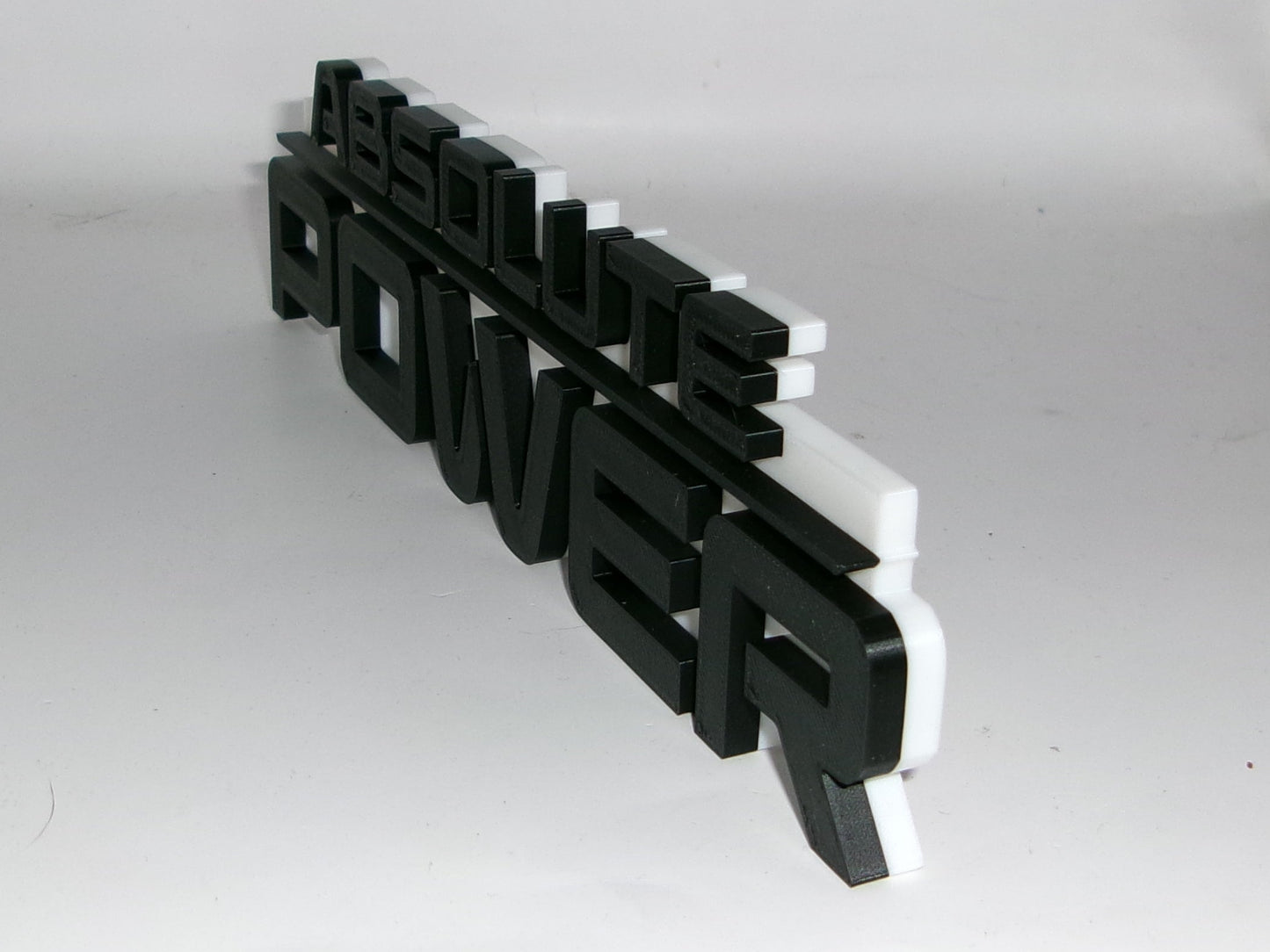 Absolute Power Large 10 in 3D printed Logo Sign Wall Desk Shelf Art