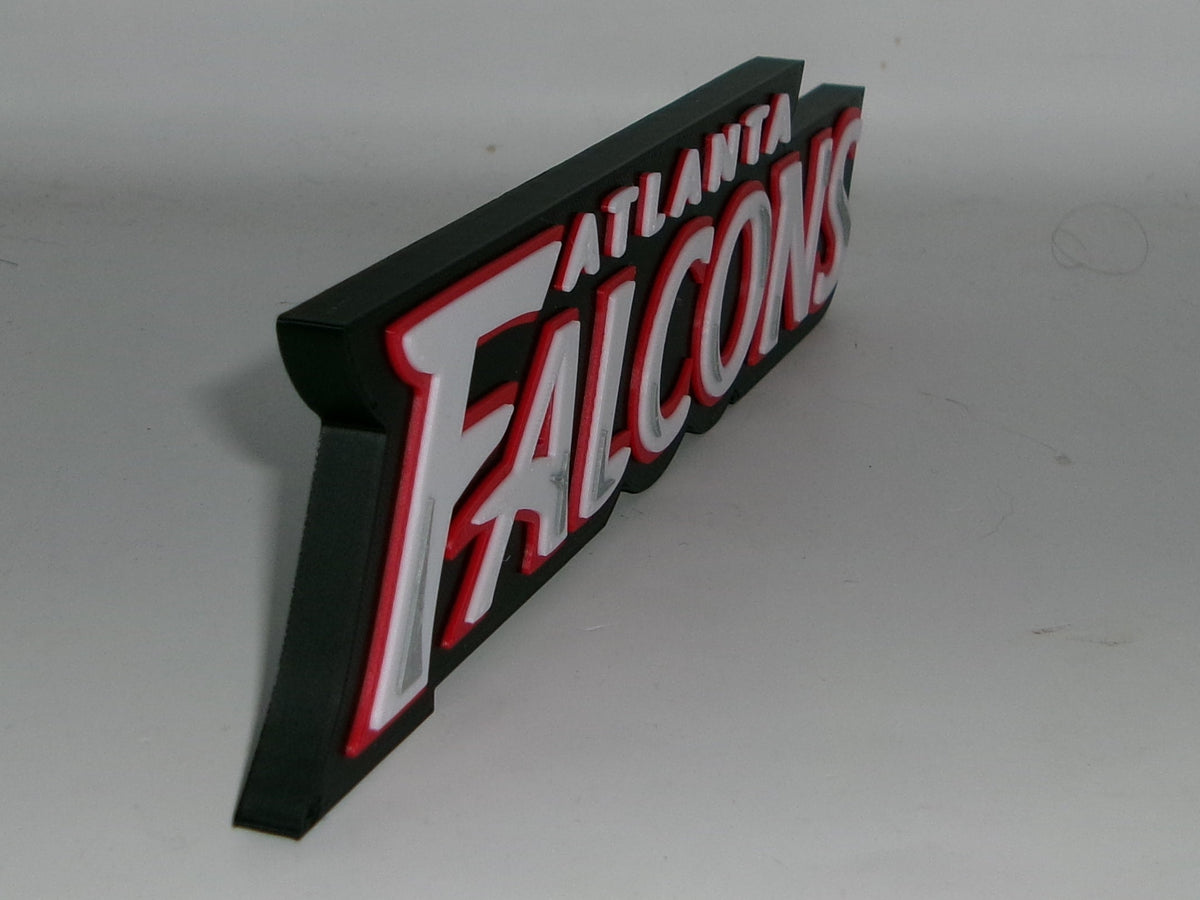 Atlanta Falcons 3D printed Logo, Sign, Wall, Desk, Fridge, Shelf Art