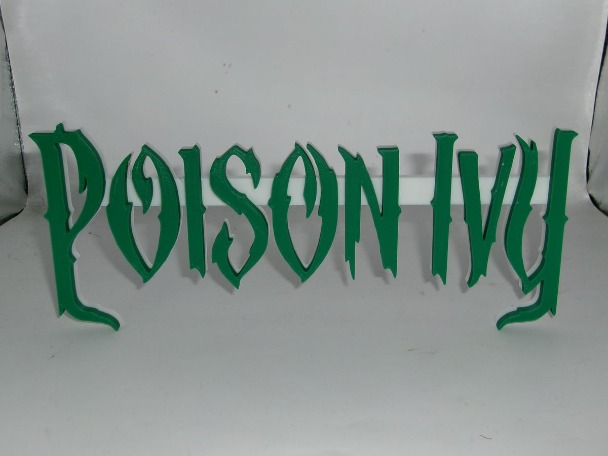 Poison Ivy 3D printed Logo Sign Wall Desk Shelf Art