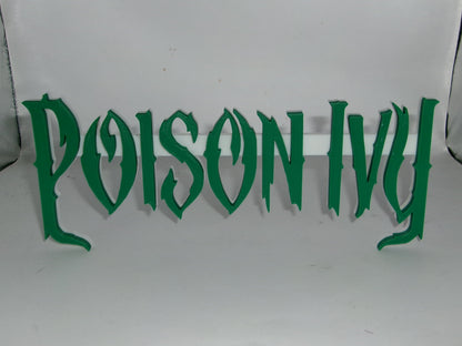 Poison Ivy 3D printed Logo Sign Wall Desk Shelf Art