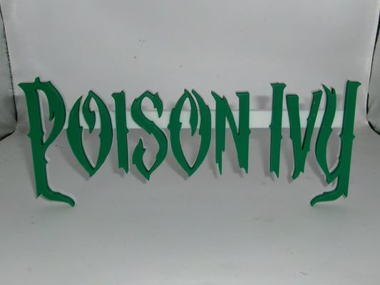 Poison Ivy 3D printed Logo Sign Wall Desk Shelf Art
