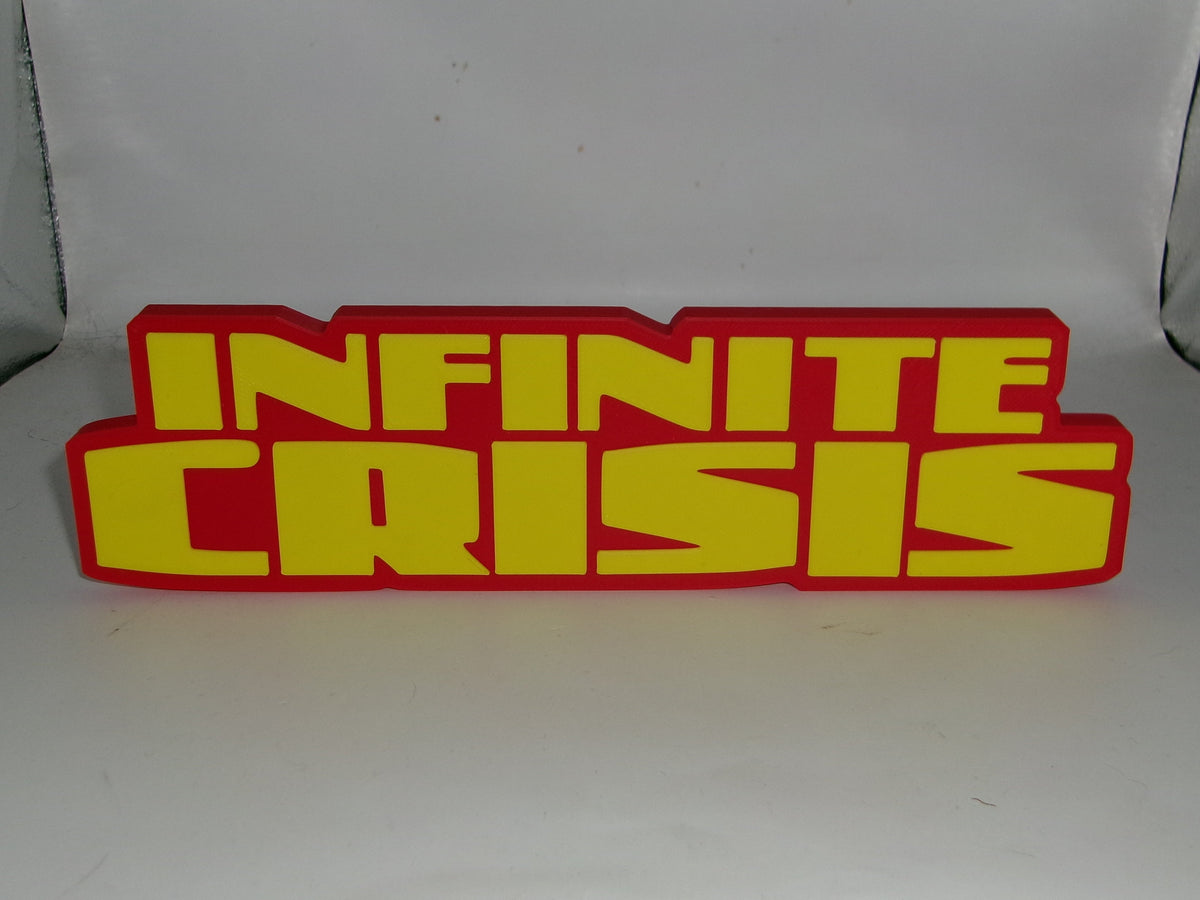 Infinite Crisis 3D printed Logo Sign Wall Desk Shelf Art