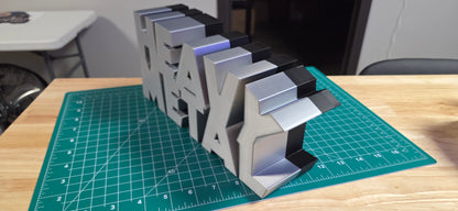 Heavy Metal Super Jumbo 11.8 in 3D printed Logo Sign Wall Desk Shelf Art
