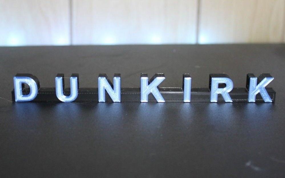 Dunkirk 3D printed Logo Art