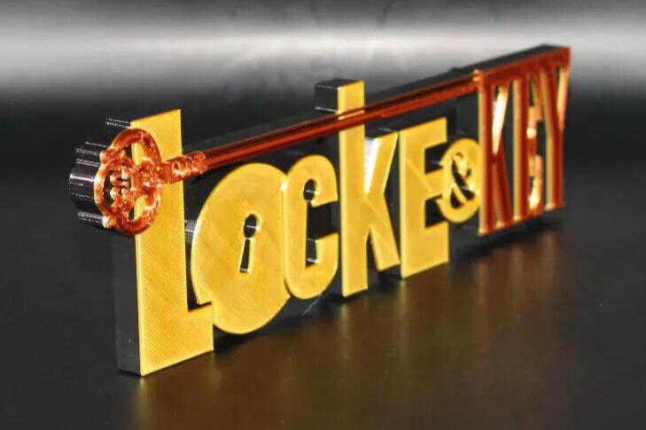 Locke & Key 3D printed Logo Art