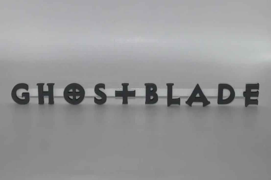 Ghost Blade 3D printed Comic Logo Art