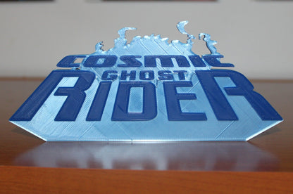 Cosmic Ghost Rider 3D printed Logo Sign Wall Desk Shelf Art