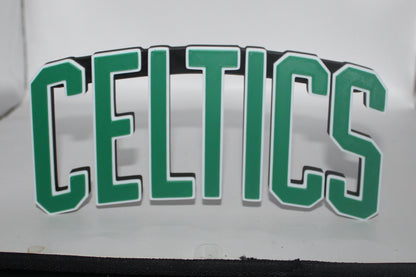 Boston Celtics 3D printed Logo Sign Wall Desk Shelf Art