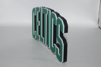 Boston Celtics 3D printed Logo Sign Wall Desk Shelf Art