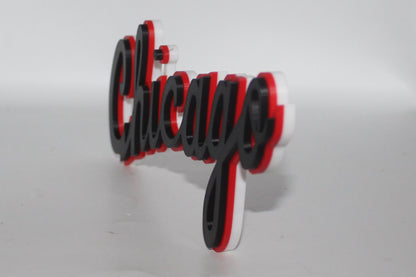 Chicago Bulls 3D printed Logo Sign Wall Desk Shelf Art