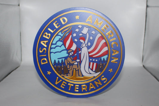 Disabled American Veterans 3D printed Logo Sign Wall Desk Shelf Art