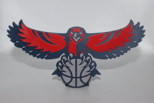 Atlanta Hawks 3D printed Logo Sign Wall Desk Shelf Art