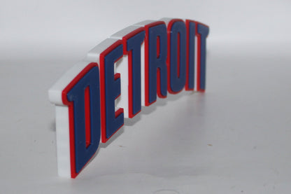 Detroit Pistons 3D printed Logo Sign Wall Desk Shelf Art