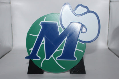 Dallas Mavericks 3D printed Logo Sign Wall Desk Shelf Art